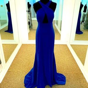Lucci Lu Formal Gown 981042 Midnight Blue Size 6